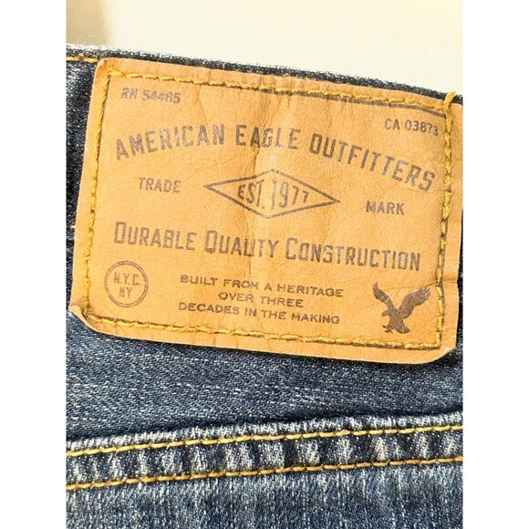 American Eagle Outfitters Mens 36x30 Durable Quality Blue Denim Jeans - Picture 5 of 10